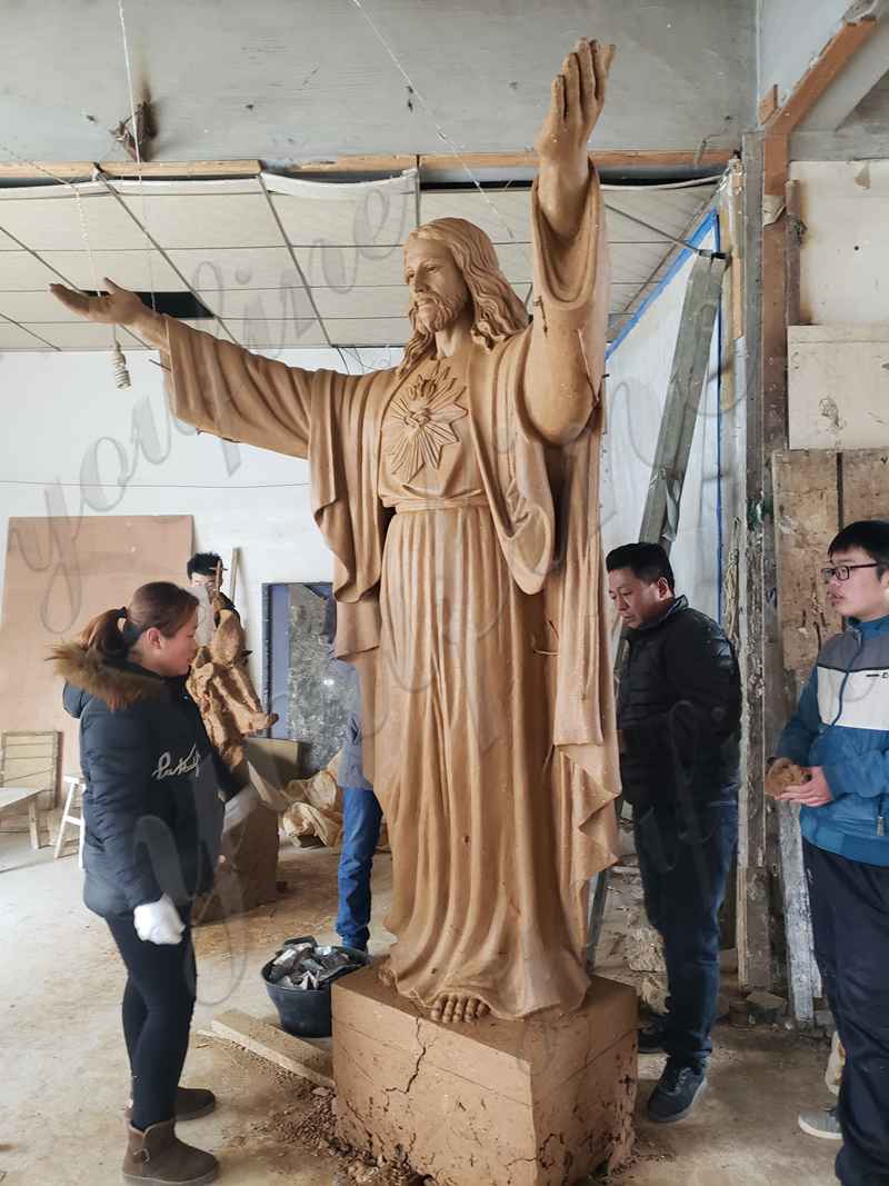 catholic bronze Jesus sculpture