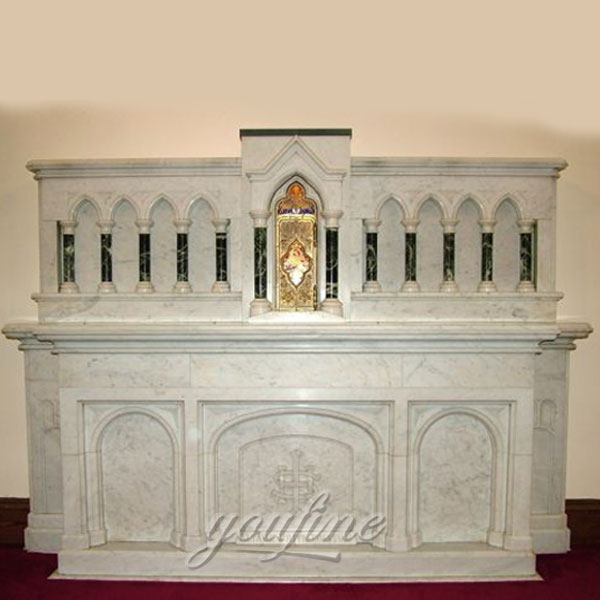 Religious statues of luxury marble altar for church