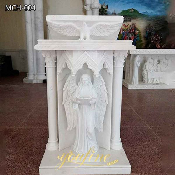 Life-size Catholic Marble Pulpit at Church for Sale